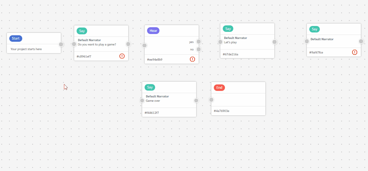 Connecting nodes