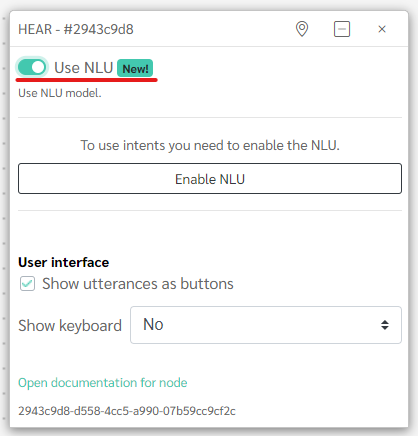 Enable NLU in hear-node